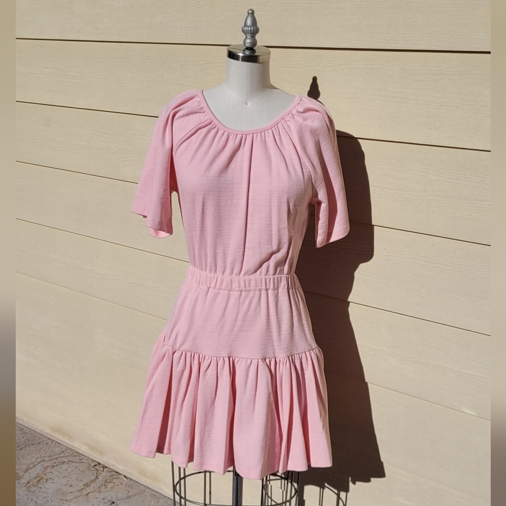 Chelsea & Violet blush pink t-shirt mini dress
